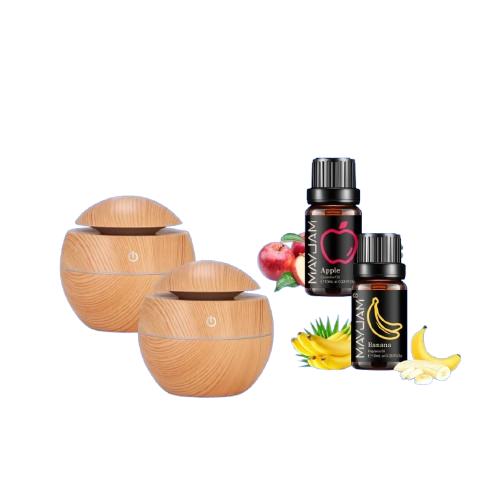 💚 Pack Duo Bien-Être — 2 Diffuseurs + 2 Huiles Parfumées